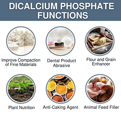 Dicalcium Phosphate Anhydrous DCP Powder - 25 kg (55 lb) - Food Anti-Caking Agent & Supplement Filler Excipient - Tablet & Capsule Flow Glidant - size: 881 Ounce (Pack of 1)