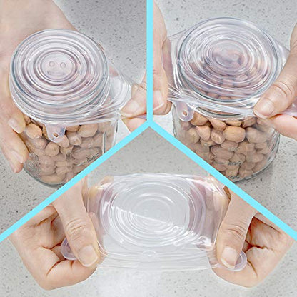 Webake Silicone Stretch Lids 10 Pack for Regular and Wide Mouth Mason Jar, Reusable Silicone Stretch Lids(Stretched to 3.5 inch), Sealed Durable Food Storage Covers Suit for Jar, Cans, Pot - color: White