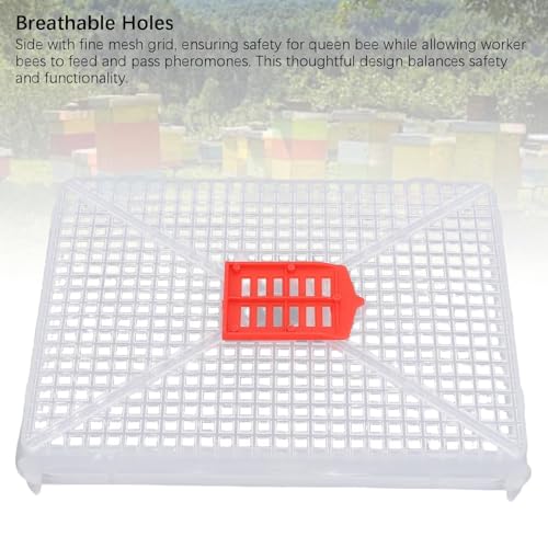 Plastic Bee Queen Cage Beekeeping Tool, Beekeeping Cage for Artificial Swarming Introduction of Queens for Bee Isolation 6 PCS