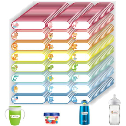 600 Pcs Self-Laminating Daycare Labels for Kids, Waterproof Write-On Name Labels for Baby Bottles, Sippy Cups & Food Containers, Dishwasher & Freezer Safe Stickers for School Supplies, Daycare & Camp
