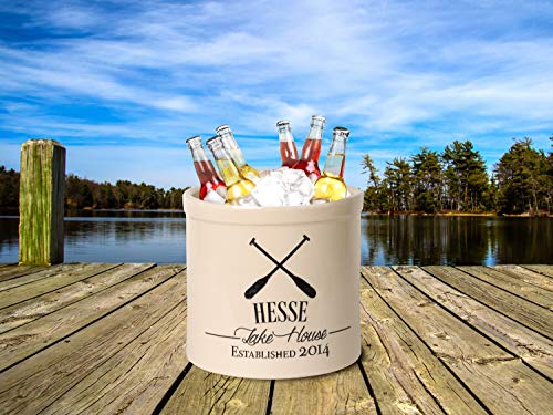 Personalized 2 Gallon Crock Pot with lakehouse theme