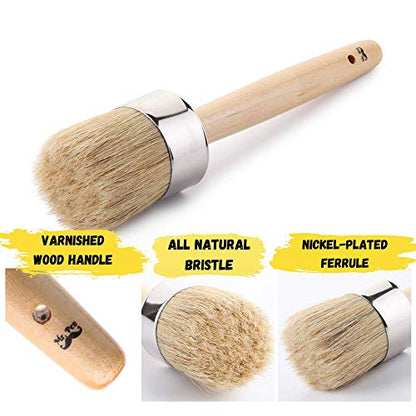 Mr. Pen Chalk & Wax Paint Brush, 2 Inch Round | Furniture Chalk Paint Brushes - size: 2 inch