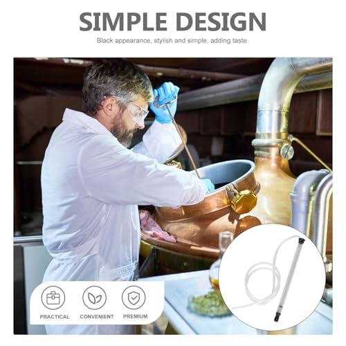 DECHOUS 1Set Automatic Siphon Tube with Clear Hose for Home Brewing Easy Transfer of Wine and Liquids Compact and Lightweight Design for Safe Bottling and Storage