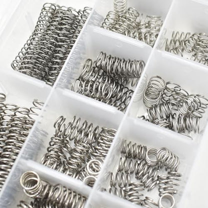 BDS-HOME 240pcs Compression Springs Assortment Kit, 15 Different Sizes Stainless Steel Springs for Shop and Home Repairs in Individual Boxes - size: 240pcs-15 Sizes, style: Compression Spring