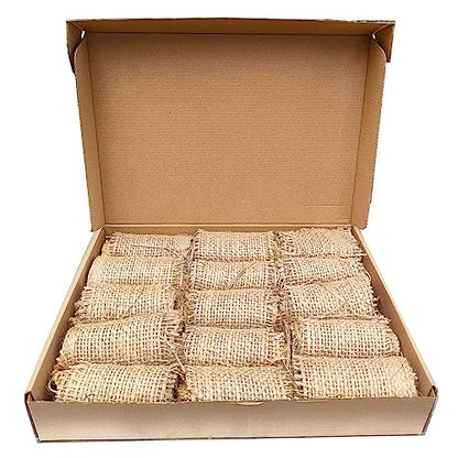 AukBeeFun Jute Burlap Rolls Smoker Fuel,2 Pound Bee Smoker Fuel for Beekeeping,Easy to Light Produce a Clean and Cool Smoke Burn for A Long Time