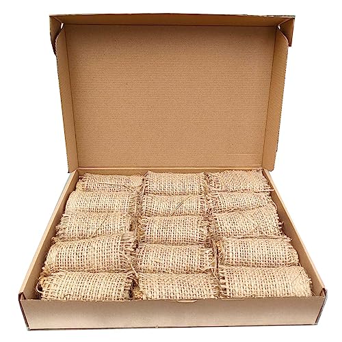 AukBeeFun Jute Burlap Rolls Smoker Fuel,2 Pound Bee Smoker Fuel for Beekeeping,Easy to Light Produce a Clean and Cool Smoke Burn for A Long Time