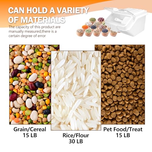 Flour Bin, 10 lb Stackable Kitchen Ingredient Storage Container with Lid - Food Pantry Organizer for Flour, Sugar, Rice, Baking,Dog Food Supplies (10lb) - size: 10lb