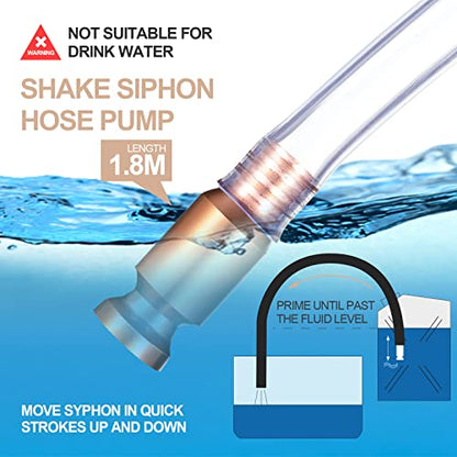 Syphon 4 Pack Siphon Hose Siphon Tube Shaker Siphon Transfer Hose Siphon Water Hose Siphon Valve Gas Siphon Pump Gas Drainer for Car Truck Fuel Water Transfer Pumping 6FT / 1/2" Valve