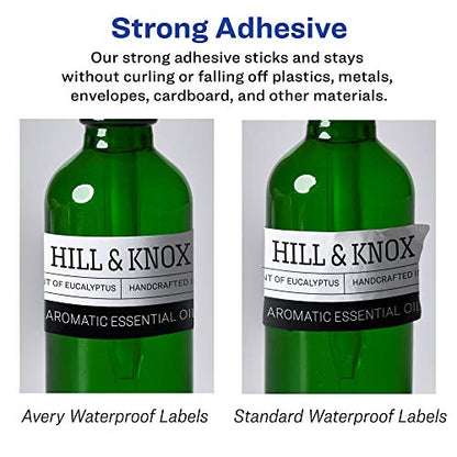 Avery Printable Durable White Rectangle Labels, Sure Feed Technology, 1.5" x 2.75", Print-to-the-Edge, Waterproof Labels, Laser & Pigment-Based Inkjet Compatible, 50 Total - style: 50 labels