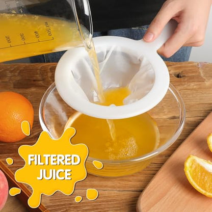 1 Pc Plastic Kefir Fine Mesh Strainer Set, Nylon Kefir Food Strainers Fine Sieve Colander Sifter for Straining & Transferring Tea, Juice, Pasta