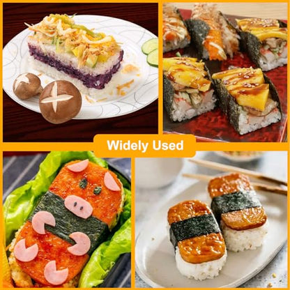 3PCS Clear Musubi Press Mold, Non-Stick Musubi Maker, BPA-Free Onigiri Mold Sushi Press for Hawaiian Musubi Home DIY (with 3 Rice Ladles) - color: 3 Pcs Transparent
