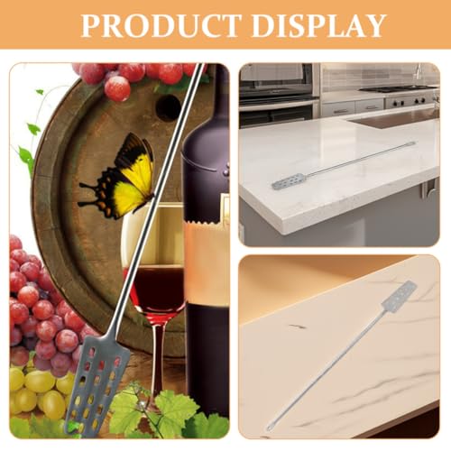 Stainless Steel Wine Paddle Mixer with Ergonomic Handle and Lightweight Design for Homebrew and Wine Making, Sturdy Stirrer Tool for Beer and Cocktail Mixing