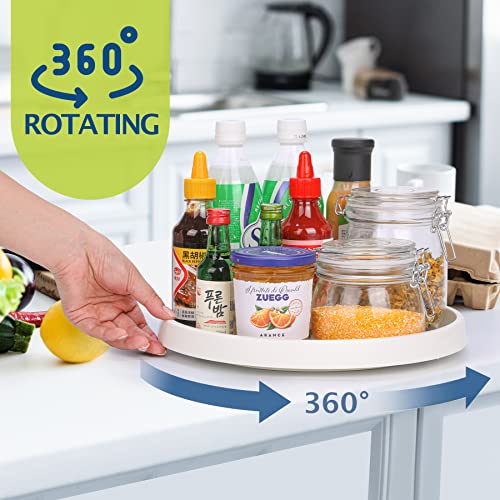 Lazy Susan 턴테이블, 4개 세트, 25.4cm(10인치) 미끄럼 방지 Lazy Susan 정리함, 캐비닛, 식료품 저장실 정리, 주방 보관, 욕실 싱크 캐비닛, 냉장고, 조리대, 향신료 랙(4팩 25.4cm(10인치)) - size: Grey 10 In 4 Pack