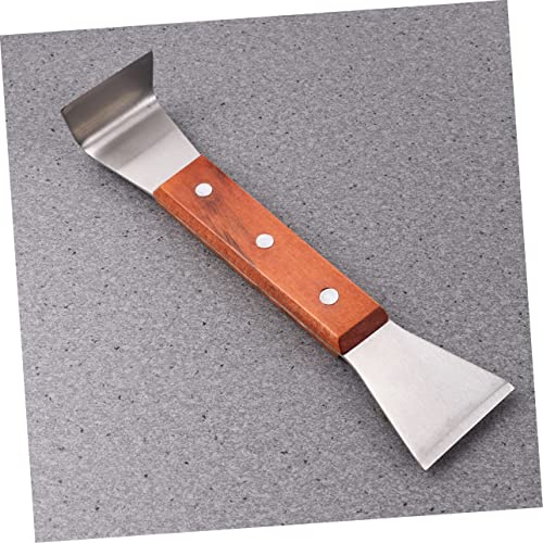 Stainless Steel Beekeeping Box Scraper with Wooden Handle Durable Bee Tool for Easy Honey Extraction and Hive Maintenance Essential Beekeeping Scraper for Every Beekeeper