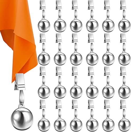 Lounsweer 12 Pcs Tablecloth Weights Stainless Steel Tablecloth Clips Added Weights for Outdoor Picnic Garden Patio Party Camping Dinner Table Cover Decoration