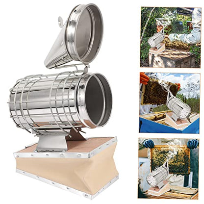 Totority Beekeeping Tool Smoker Gun Beehive Smoker Heat Shield Bee Keeping Tools for Apiculture
