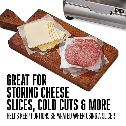 Weston Hamburger Patty Paper, 5.5” x 5.5” Squares, Waxed, Durable & Restaurant Grade, Separates Meats, Cheese and Baked Goods, Made in USA, 1000 Count (10-0102-W),White (Pack of 6) - size: 1000 Count (Pack of 6)