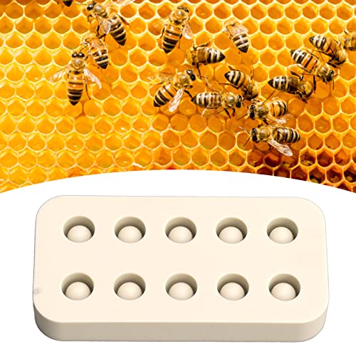 Beekeeping Rearing Box, Queen Rearing System Beekeeping Grafting Kit, Queen Cells Production, Beekeeping Supplies Wax Queen Grafting Cups Silicone Beeswax Cups Making (2 Rows 96x48x14mm) - size: 2 Rows 96x48x14mm