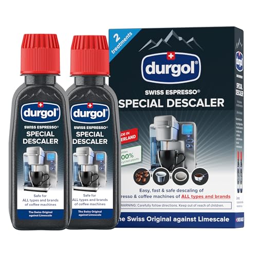 Durgol Swiss Espresso, Descaler and Decalcifier for All Brands of Espresso Machines and Coffee Makers, 4.2 Fluid Ounces (Pack of 2)