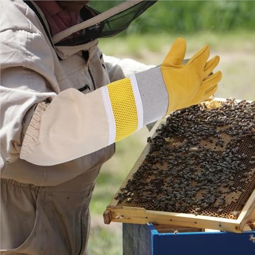 Beekeeping Gloves Beekeeping Gloves Professional Anti Protection Full Length Sleeves Elastic Cuff Dexterity Flexibility Garden for Beekeepers Protected Supplies