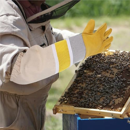 Beekeeping Gloves Beekeeping Gloves Professional Anti Protection Full Length Sleeves Elastic Cuff Dexterity Flexibility Garden for Beekeepers Protected Supplies