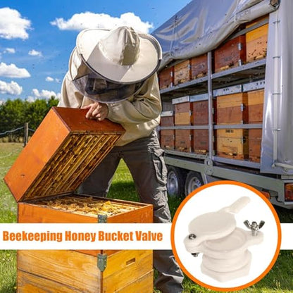 Honey Bucket Valve – ABS Size | Honey Bucket Spout Gate | Water-Free Bucket1 Gate Tap | Food Grade Dispensing Valve for Buckets Storage Containers and Liquid Extractors Designed for Contro