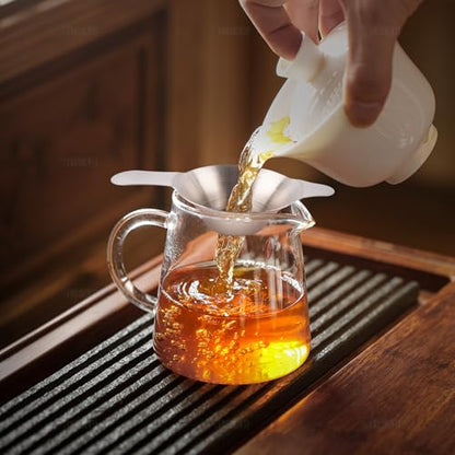 AUEAR, 2 Pack Different Size Stainless Steel Mini Strainer Fine Mesh Tea Funnel Coffee Filter with Double Handles - size: 2 Pack