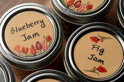 MONEST (500pc/Roll) 2" Stickers for Jars and Lids | Pantry, Mason Jar, Canning, Spice, and Bottle Labels (Red Tulip 2") - color: Red Tulip 2"