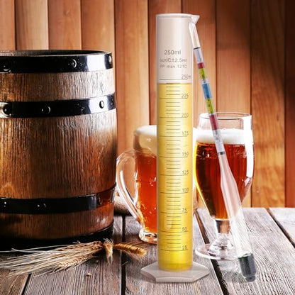 Hydrometer Set - for Mead, Wine, Kombucha and Home Brew Beer, Alcohol Tester Accessories Moonshine Still Kit Complete for Home Test Equipment-Specific Gravity Abv Tester