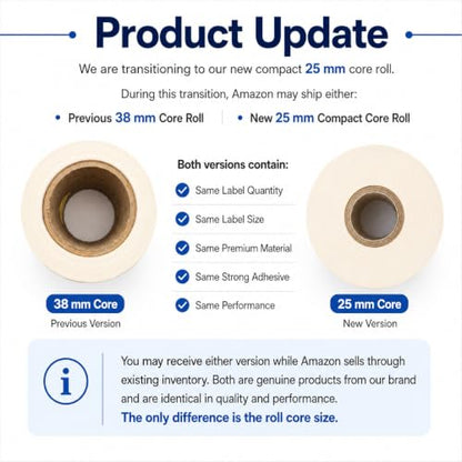 Blank Waterproof Label Stickers, Medium White Write-On Polypropylene Labels with Strong Permanent Adhesive, 70mm x 40mm (2.8” x 1.6”) 500/Roll, for Bottles, Storage Bins, Pantry & Cleaning Supplies - size: Medium