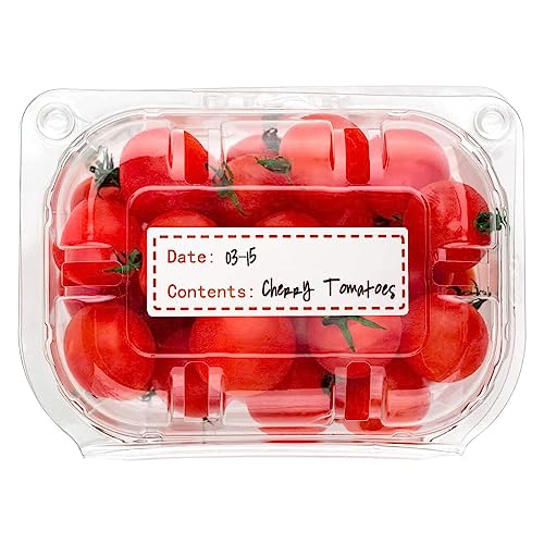 320Pcs Removable Freezer Labels, 1 x 3 in Food Labels to Write on Food Storage Stickers Date Label, Waterproof Oil Resistant Canning Jar Labels Freezer Paper Label, Clean Leaves No Residue, Blue & Red - color: Red & Blue
