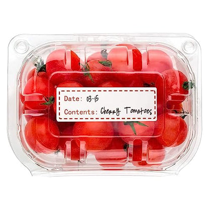 320Pcs Removable Freezer Labels, 1 x 3 in Food Labels to Write on Food Storage Stickers Date Label, Waterproof Oil Resistant Canning Jar Labels Freezer Paper Label, Clean Leaves No Residue, Blue & Red - color: Red & Blue