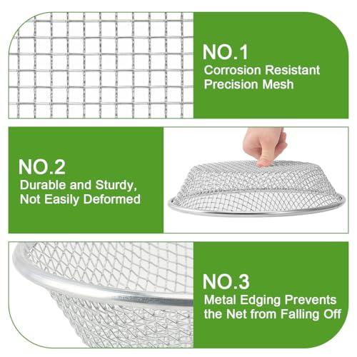 Garden Soil Sifter for Rocks Compost Sieve Garden Potting Lawn Soil Sieve Garden Sieve, 3 Apertures Sizes(1/8in,1/4in,3/8in) - style: 3PCS(1/8in,1/4in,3/8in)