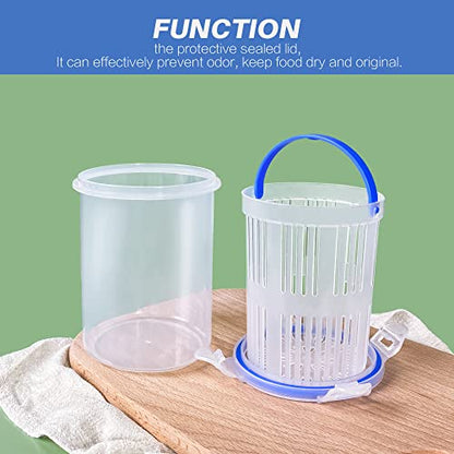 Pickle Jar 24oz 2Pack Pickle container with strainer Pickle Holder Keeper Lifter, pickle storage container suitable for pickling small jars of kimchi, Flip Jar with Leak Proof and Lock It Lid - color: 2PACK