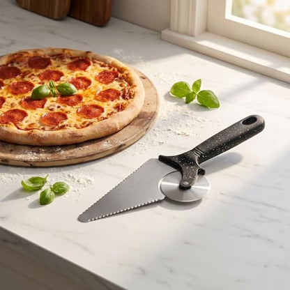 multifunctional cortador pizza espátula de acero inoxidable y cortador de tortas，apply-pie server， cake cutter，Single-blade multifunctional pizza knife