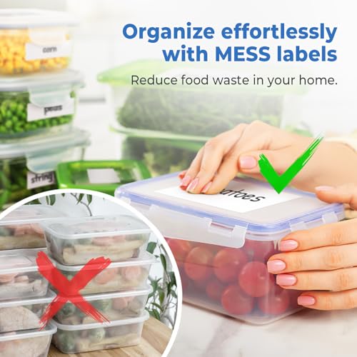 Removable Dry Erase Labels 3x4in 48pk, Reusable White Jar Pantry Stickers | Freezer and fridge safe, waterproof, wipe clean with marker, no residue, large size, pantry, jars, totes, meal prep, closet - style: 3x4"