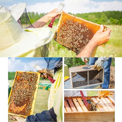 Steel Hive Tool Stainless Steel Hive Scraper Tools Beekeeper Tool for Prying Bee Hives Apart Lifting Frames and Bent Edge (2Pcs) - size: 2Pcs