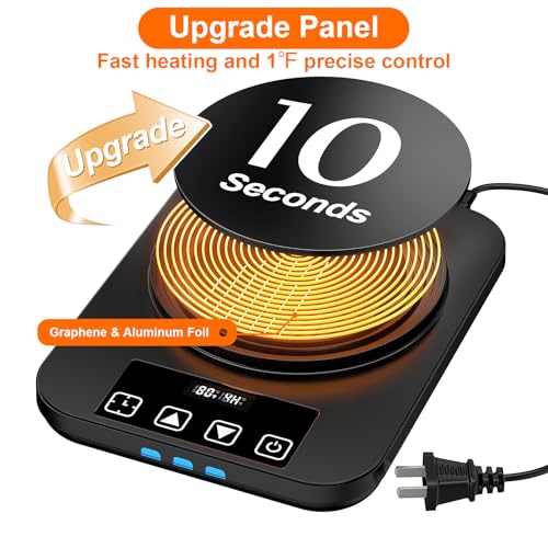 Sourdough Starter Warmer Mat - 24H Timer - Precise 1°F Thermostat Control (70-110°F) - Smart Memory Warming On/Off - Warming Heating Pad for Sour Dough Starter (Black) - color: Black