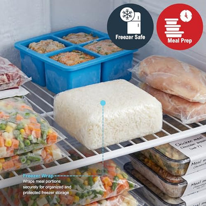 PAMI 24'' x 2000 FT PVC Cling Wrap, Heavy Duty Plastic Food Wrap with Slide Cutter, Clear Stretch Film, Strong Cling, Food Safe, for Commercial & Home Kitchen Use - size: 24'' x 2000 FT