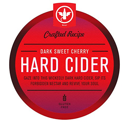 2 Gal. Dark Sweet Cherry Hard Cider Recipe Kit - Makes a Wicked-Good 5.5% ABV Batch of Craft Brewed Hard Cider