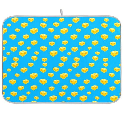 Qilmy Cheese Dish Drying Mat Absorbent Reversible Dish Drainer Pad Tableware Mat for Kitchen Counter Home Decoration, 18 x 24 Inch - size: 18 x 24 Inch