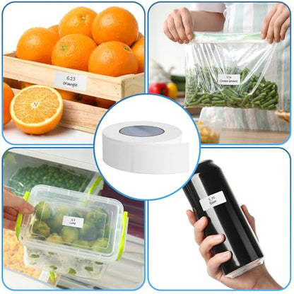 BLISKO 500 Pcs Removable Labels Easy Peel Off, 1x2 Inch Blank Food Label Stickers, Waterproof, Oil Resistant, No Residue, Freezer Tape for Labeling, Freezer Labels for Home, Restaurants & Catering - size: 500 Pcs Blank Labels (1 x 2 Inch)