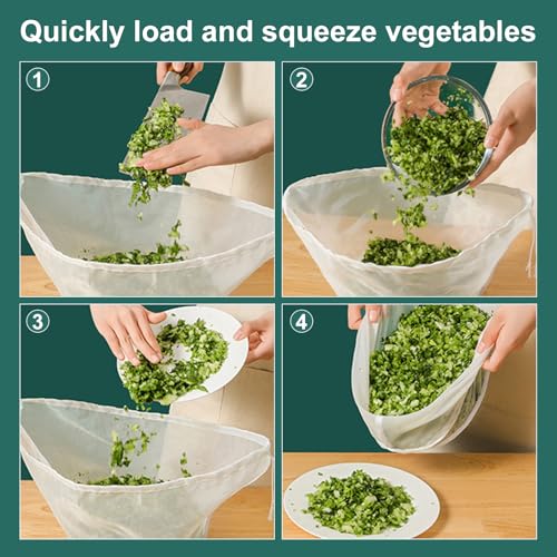 4 Pieces Reusable Nut Milk Bag, Cheese Bags, Reusable Fine Mesh Fabric Strainer, Nylon Fine Mesh Gauze Sieve Bags, Vegetable Draining Bag, for Cheese, Fruit Juice