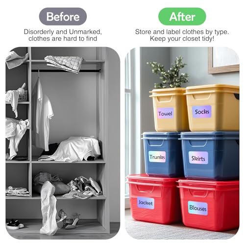 JIEHENG 100Pcs Large Laser Labels for Storage Bins,6x4 Inch Removable Labels,Large Labels for Blank Box,Strong Adhesive Tear Resistant No Residue Blank Labels (Laser) - color: Laser