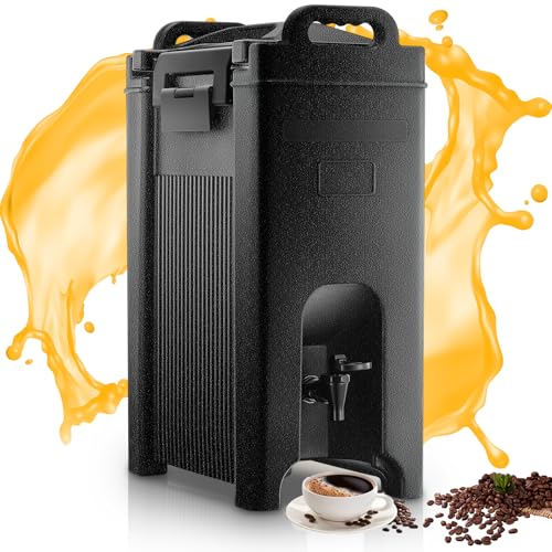 Insulated Beverage Dispenser 5 Gal, Commercial Hot/Cold Drink Dispenser for Coffee Shop, Large Parties, Church Gatherings, Camping, Heavy Duty Beverage Cooler with Faucet for Outdoor (No Electricity)