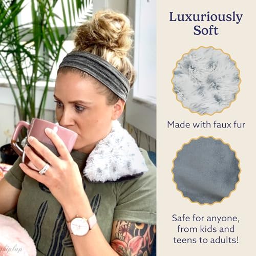 warmies Microwavable Neck & Shoulder Wrap - Targeted Heating Pad for Shoulder Relief - Versatile Heat Pack & Cold Therapy - Weighted Lavender-Scented Neck Warmer - 2 lb, Snowy - color: Snowy