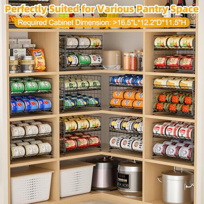 2-Pack Stackable Rack Organizer, Storage for Kitchen Pantry Cabinet, Holders for Food, Multifunctional Dispenser for Snacks Soda - size: 2 Tier-2 Pack