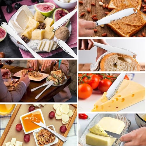 AKOAK 1 Pack Stainless Steel Butter Spatula, 3 in 1 Kitchen Gadget for Shredding Fruits and Vegetables, Breakfast, Butter, Cheese and Jam