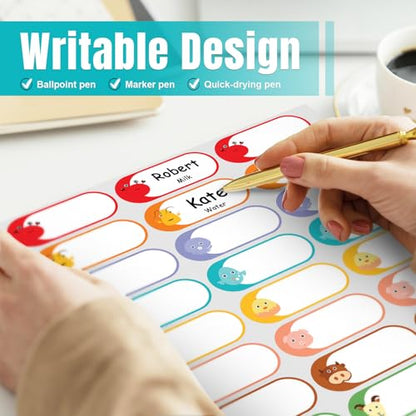 Kingtac 528 Pcs 1''x2.5''Milk Breast Bottle Labels,Baby Bottle Labels for Daycare,Food Grade Safety Stickers，Writable Label for Food Containers,Waterproof, Stain-Proof and Scratch-Resistant - color: Animal-1x2.5-528pcs