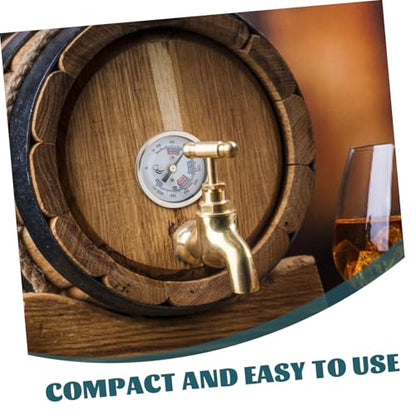 Ciieeo Stainless Steel Wine Thermometer with Threaded Design High Precision Dial Temperature Gauge for Winemaking Brewing and Reusable Stainless Steel